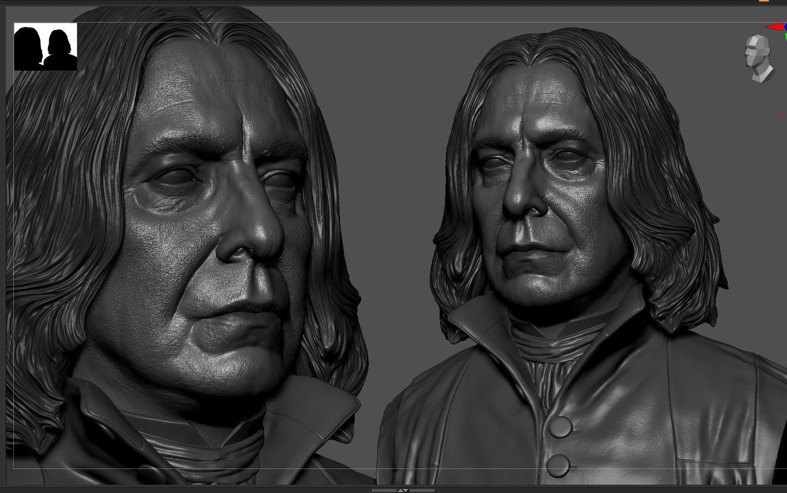 Severus Snape Bust 3D print model_11