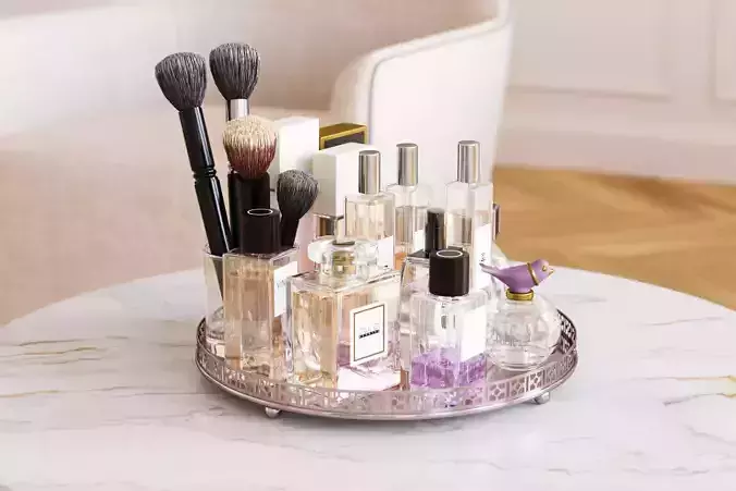 Cosmetics and perfume tray