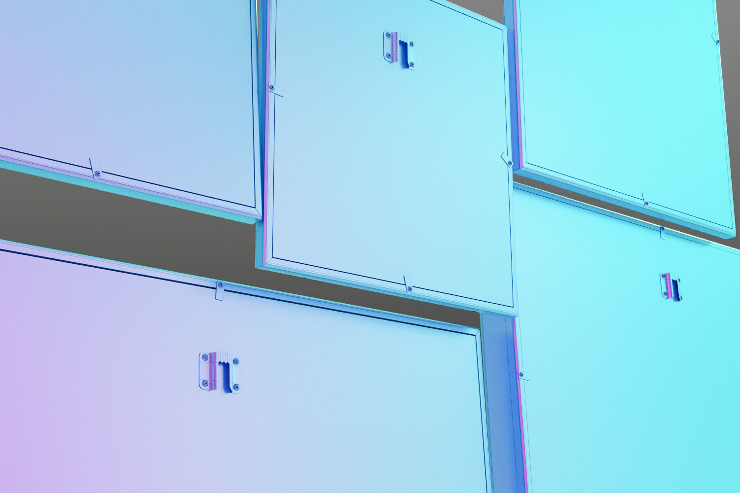 Picture frames on the wall 3D model_14