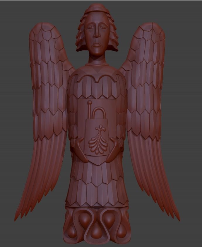 Guardian angel 15th century design 3D print model_17