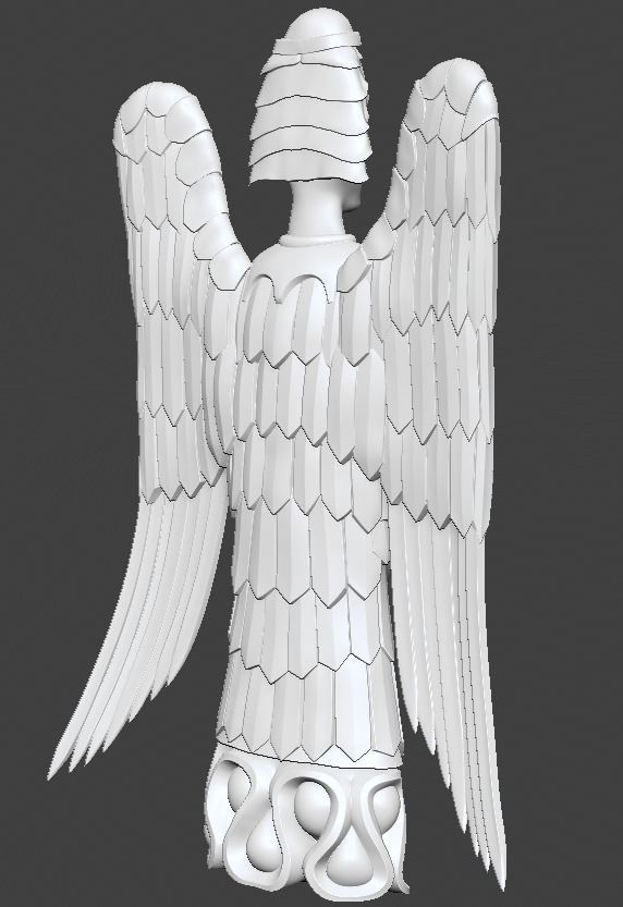 Guardian angel 15th century design 3D print model_6