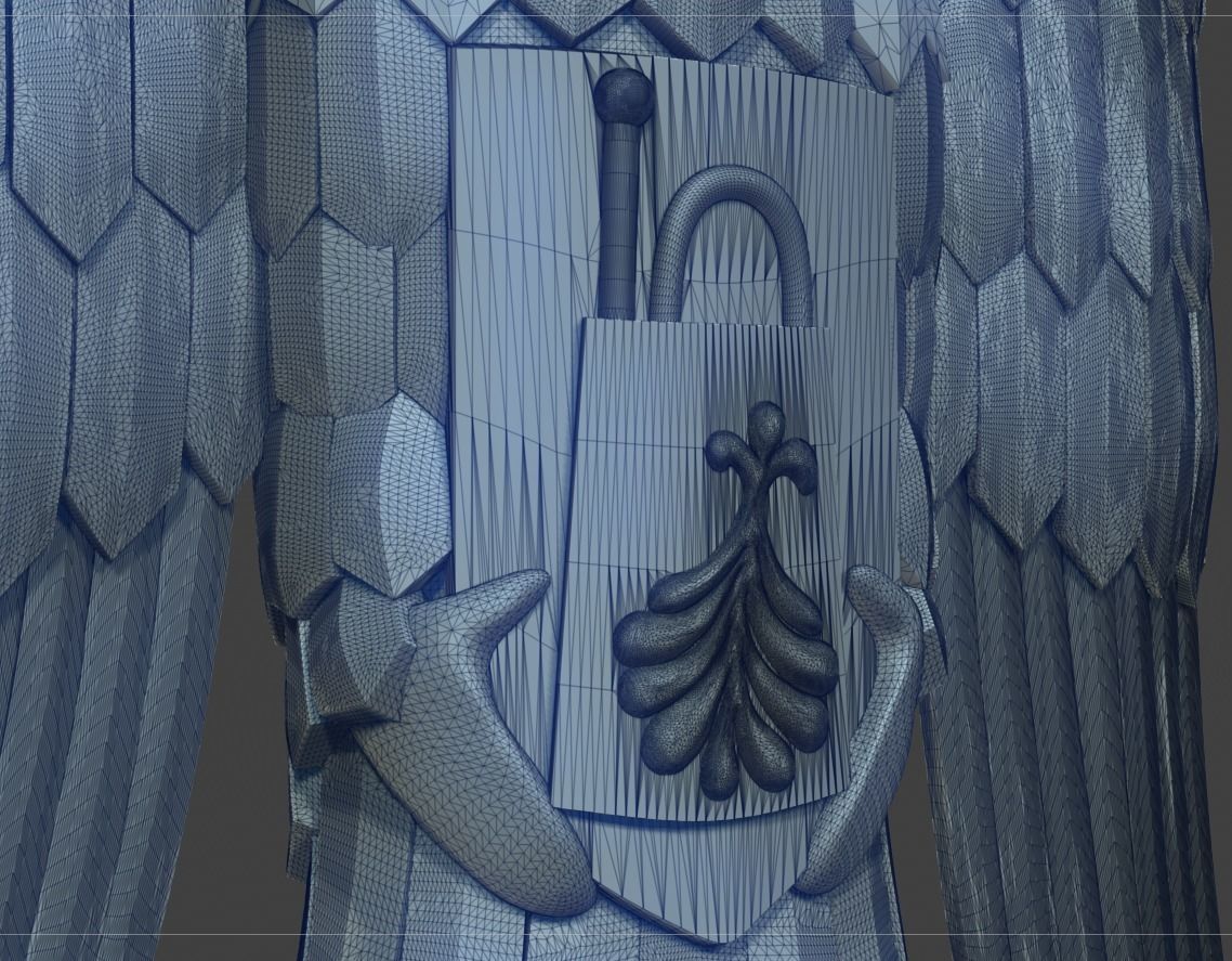 Guardian angel 15th century design 3D print model_15