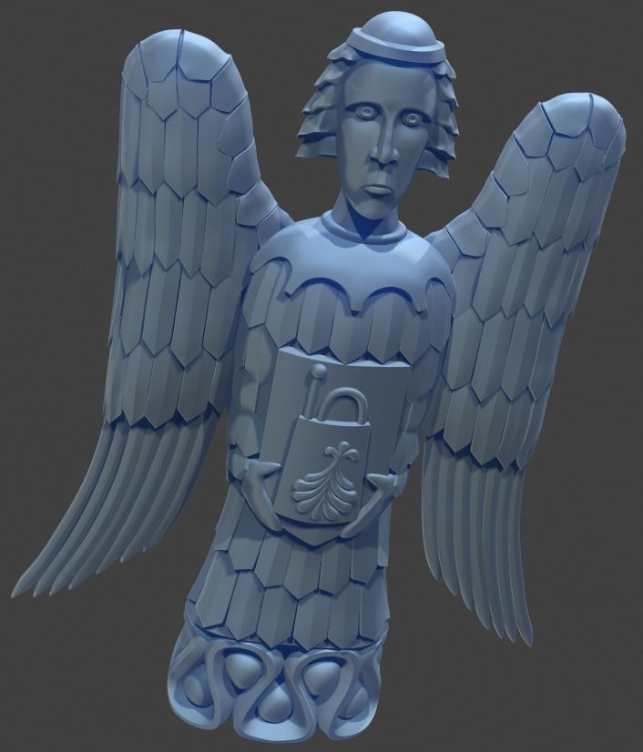 Guardian angel 15th century design 3D print model_13