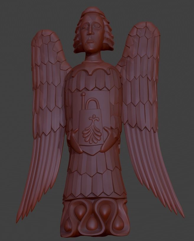 Guardian angel 15th century design 3D print model_18