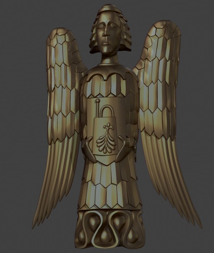 Guardian angel 15th century design 3D print model_19