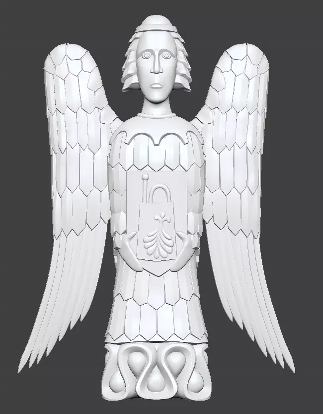 Guardian angel 15th century design 3D print model_0