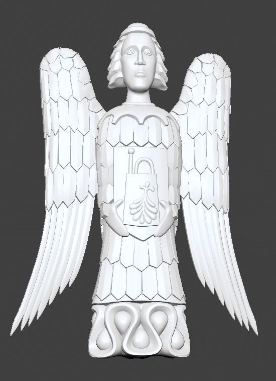 Guardian angel 15th century design 3D print model_9
