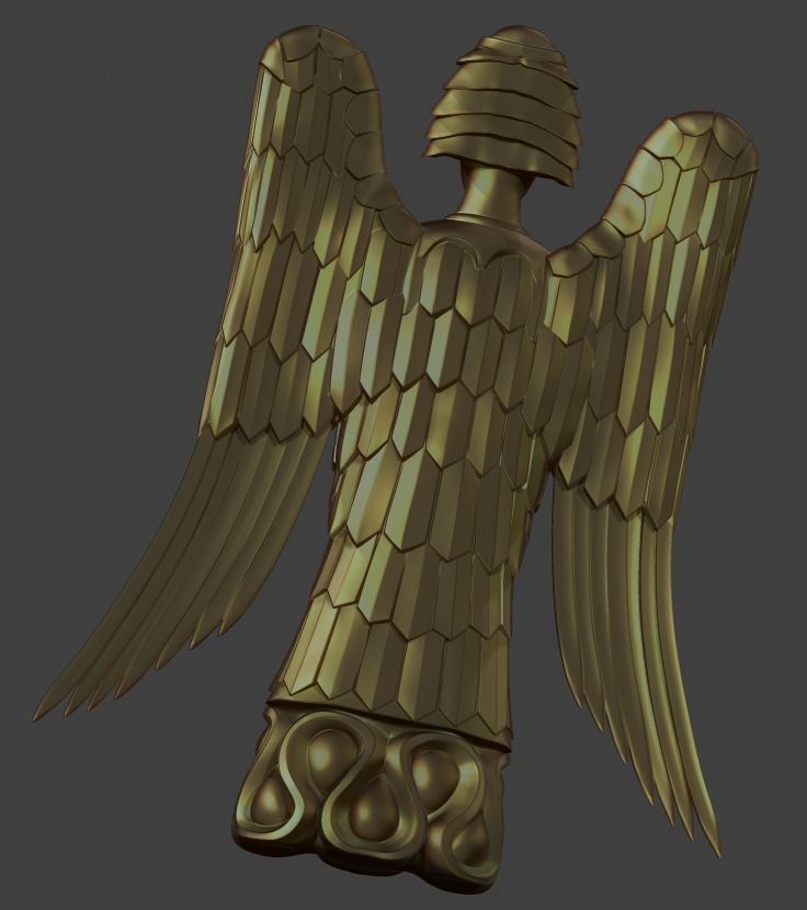 Guardian angel 15th century design 3D print model_22