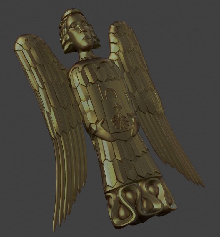 Guardian angel 15th century design 3D print model_20