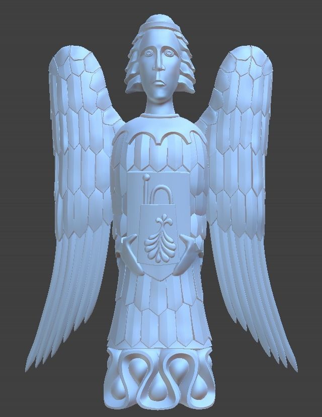 Guardian angel 15th century design 3D print model_11