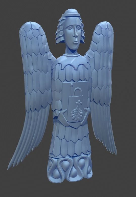 Guardian angel 15th century design 3D print model_10