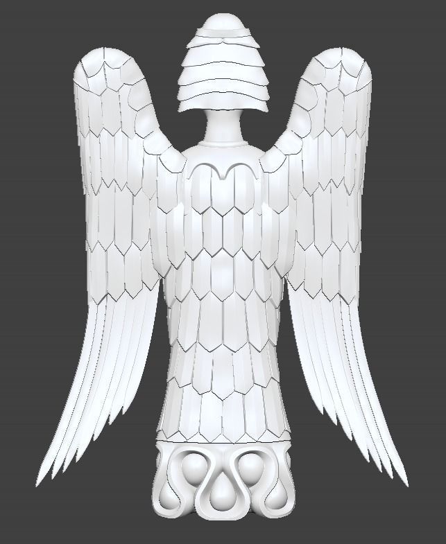 Guardian angel 15th century design 3D print model_7