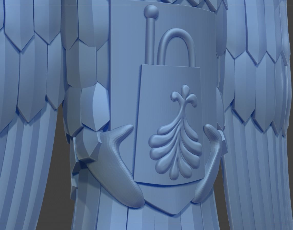 Guardian angel 15th century design 3D print model_16