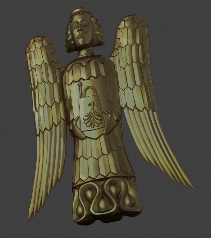Guardian angel 15th century design 3D print model_21