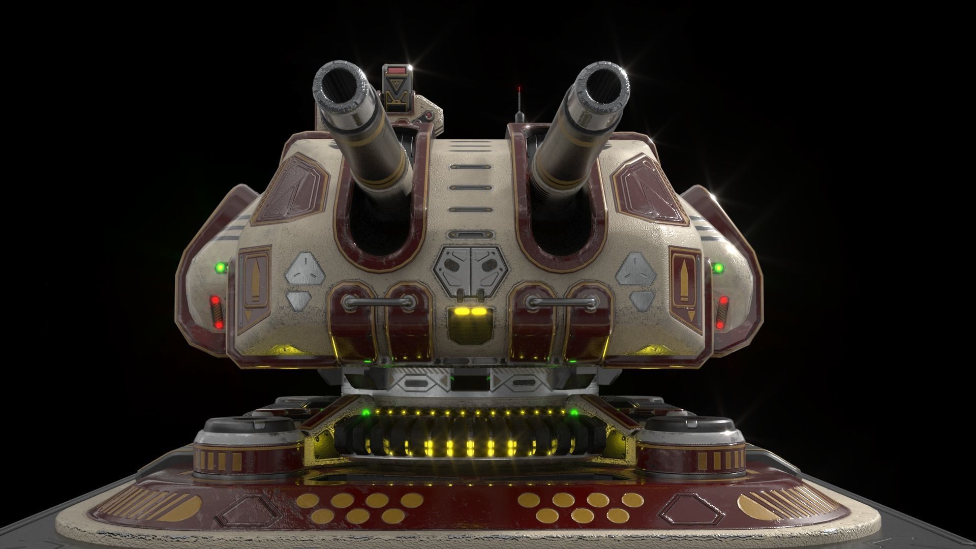 Imperial Large  Cannon 3D model_4