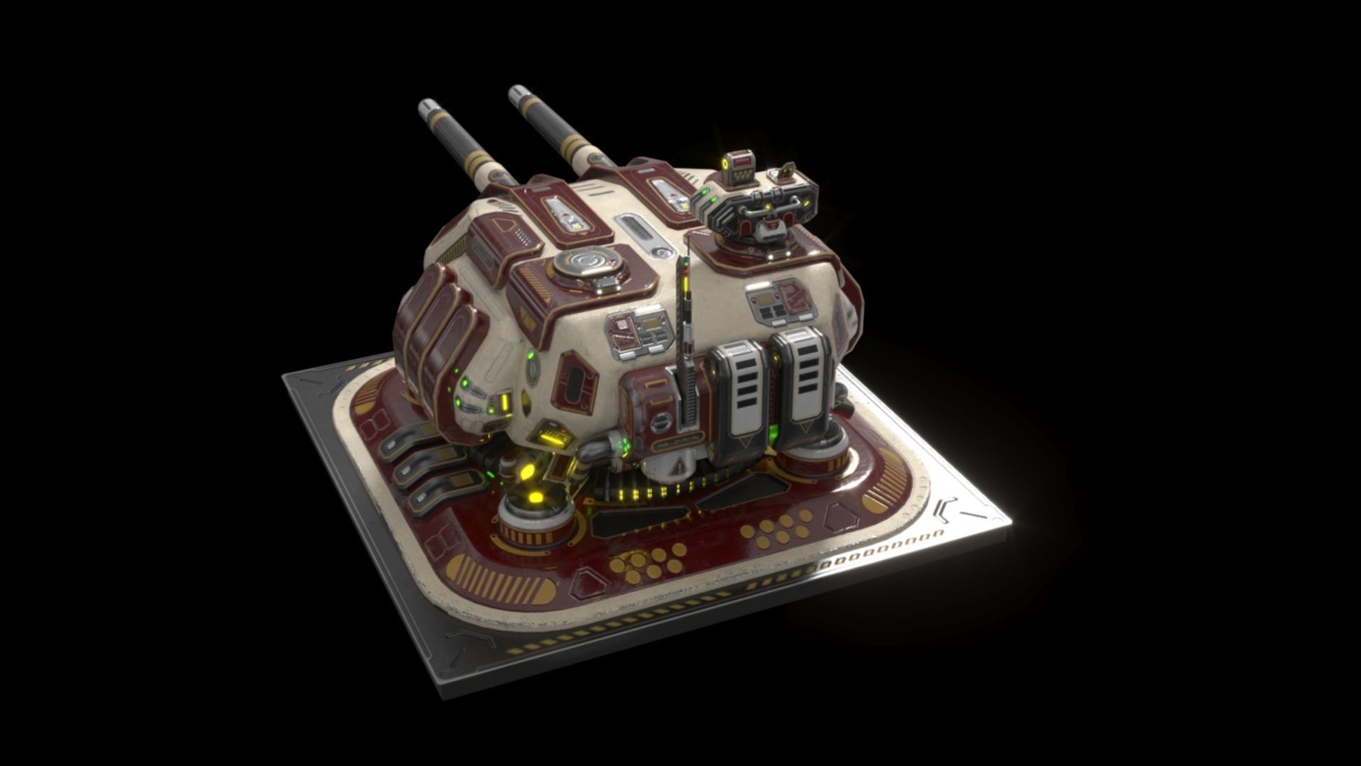 Imperial Large  Cannon 3D model_16