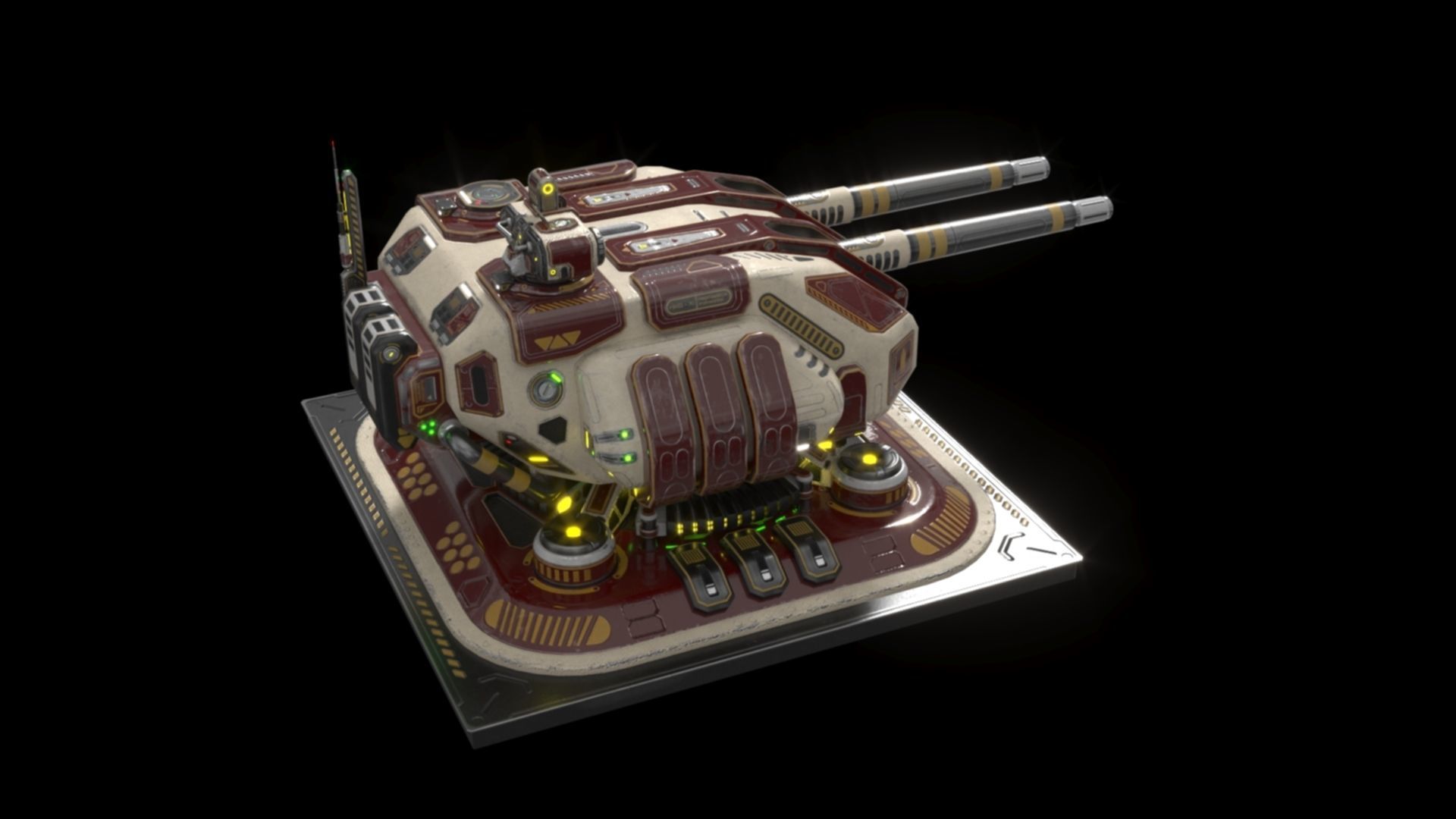 Imperial Large  Cannon 3D model_12