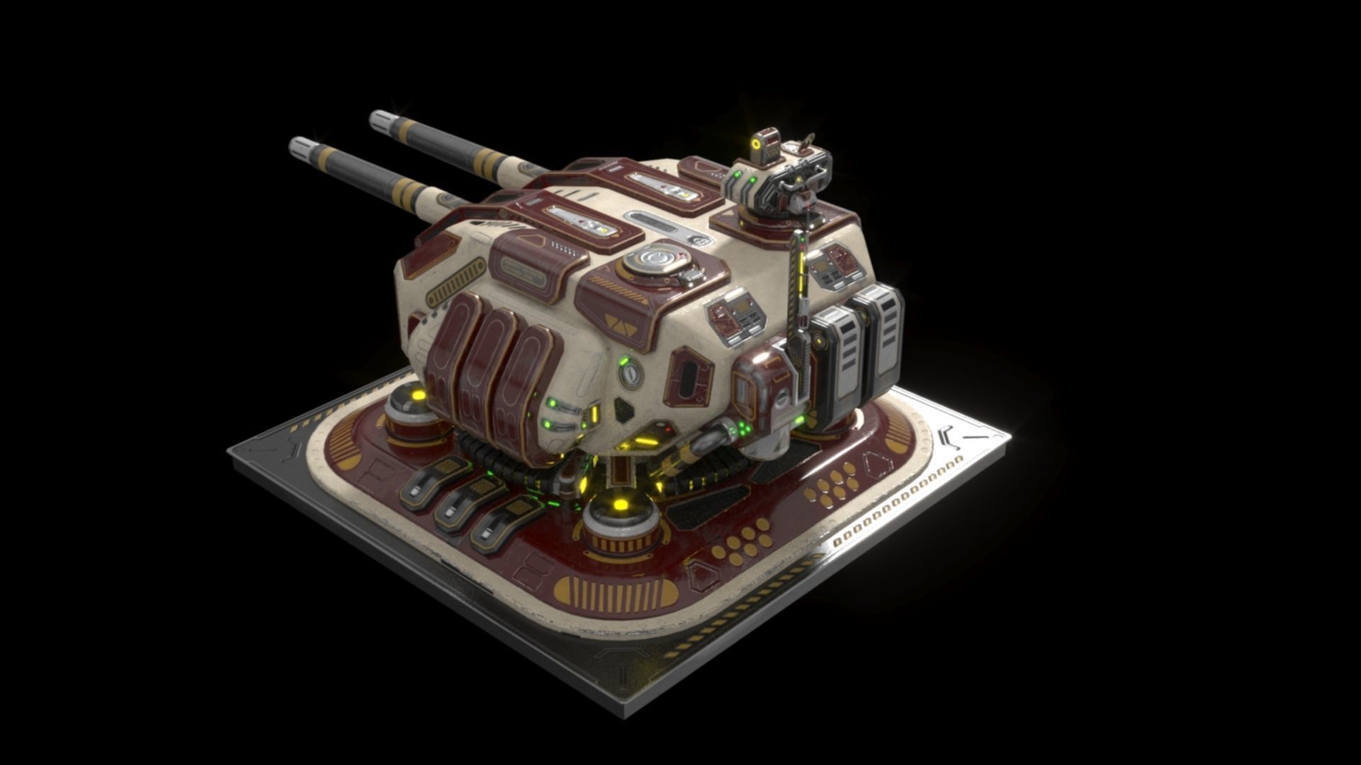 Imperial Large  Cannon 3D model_17