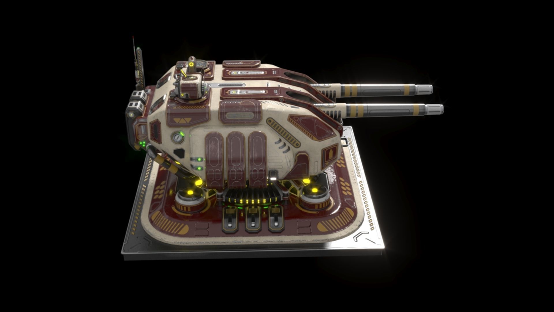 Imperial Large  Cannon 3D model_11