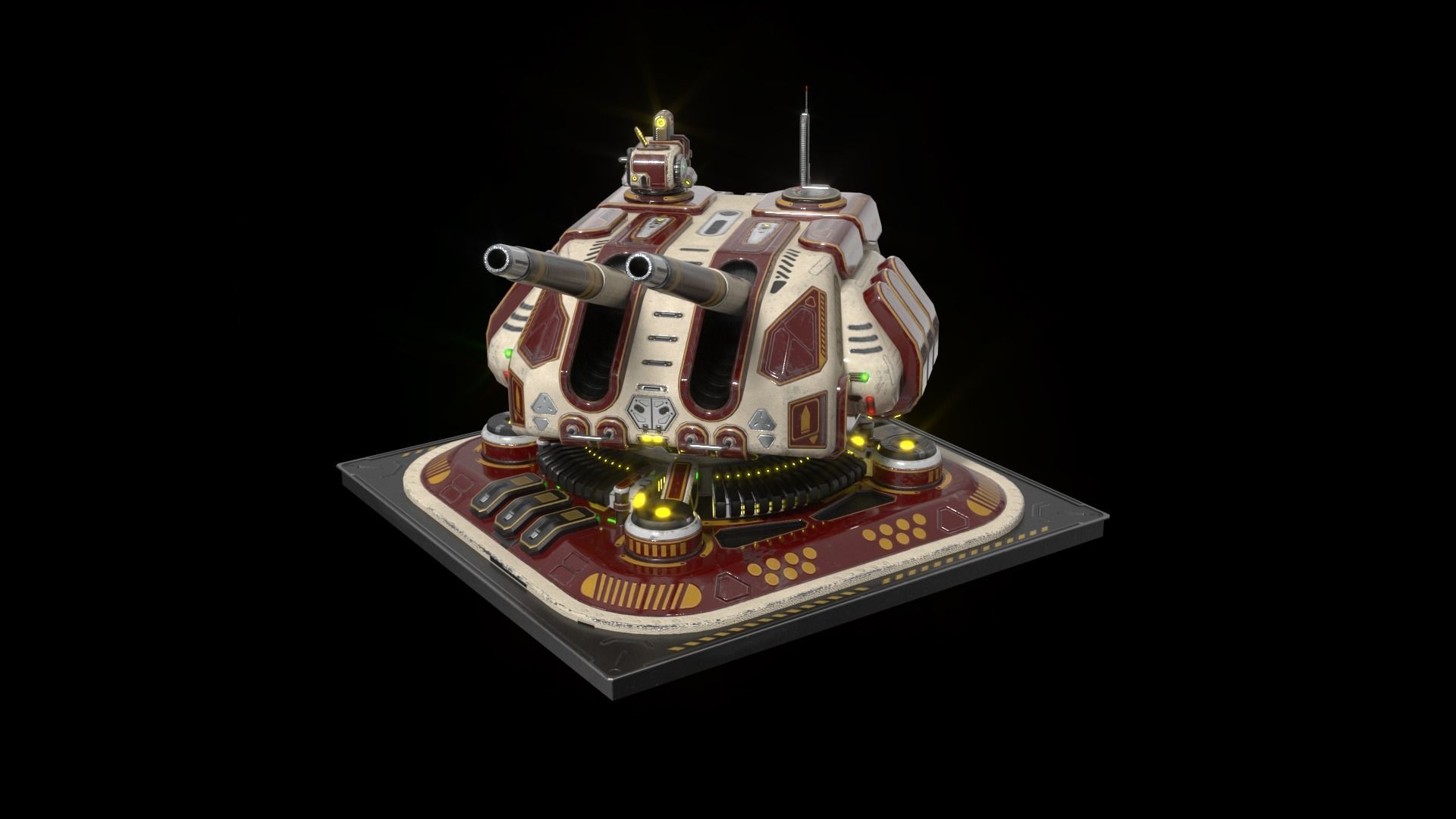 Imperial Large  Cannon 3D model_3