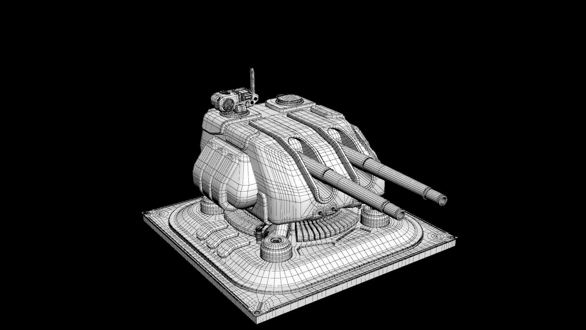 Imperial Large  Cannon 3D model_8