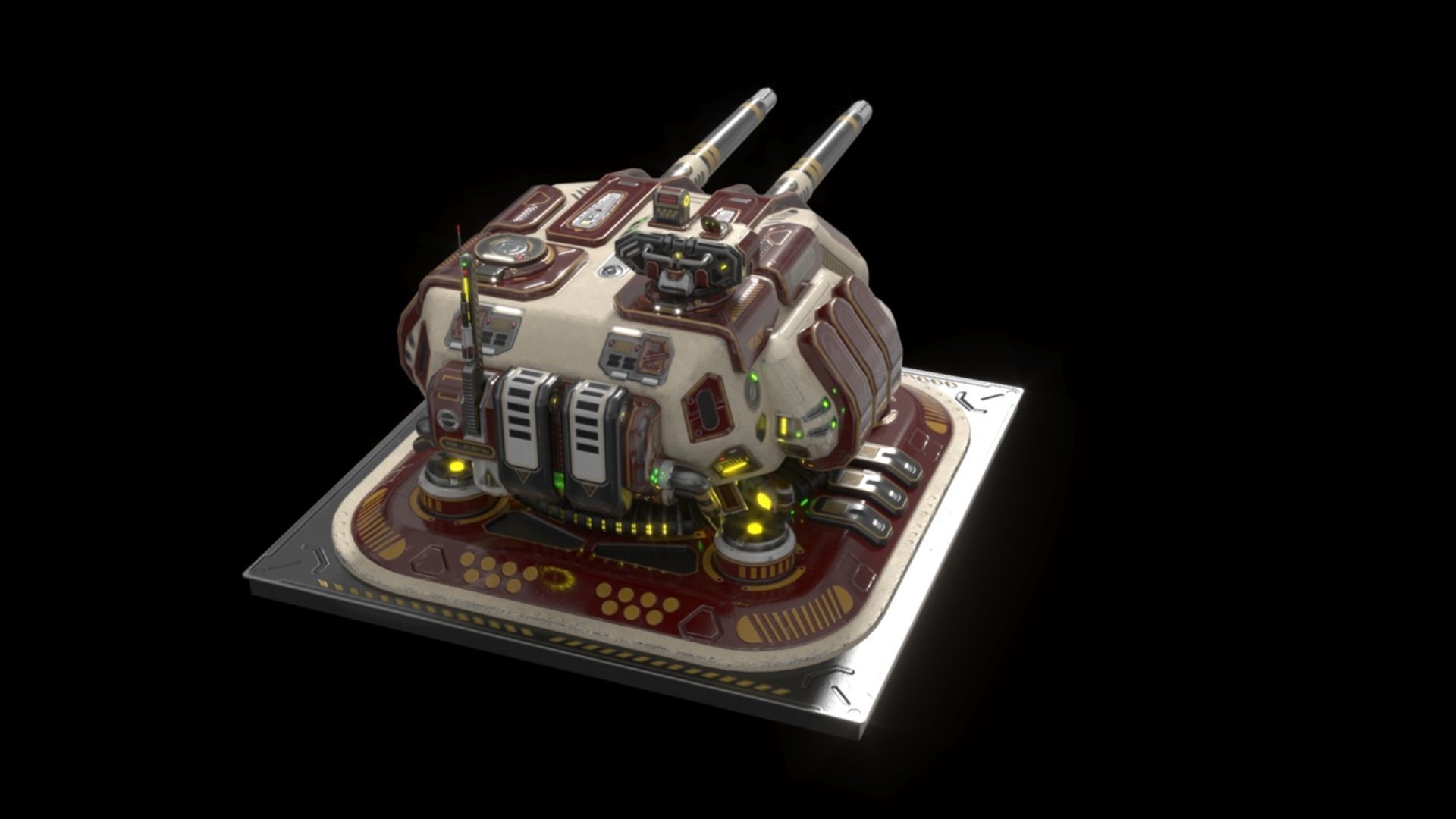 Imperial Large  Cannon 3D model_14