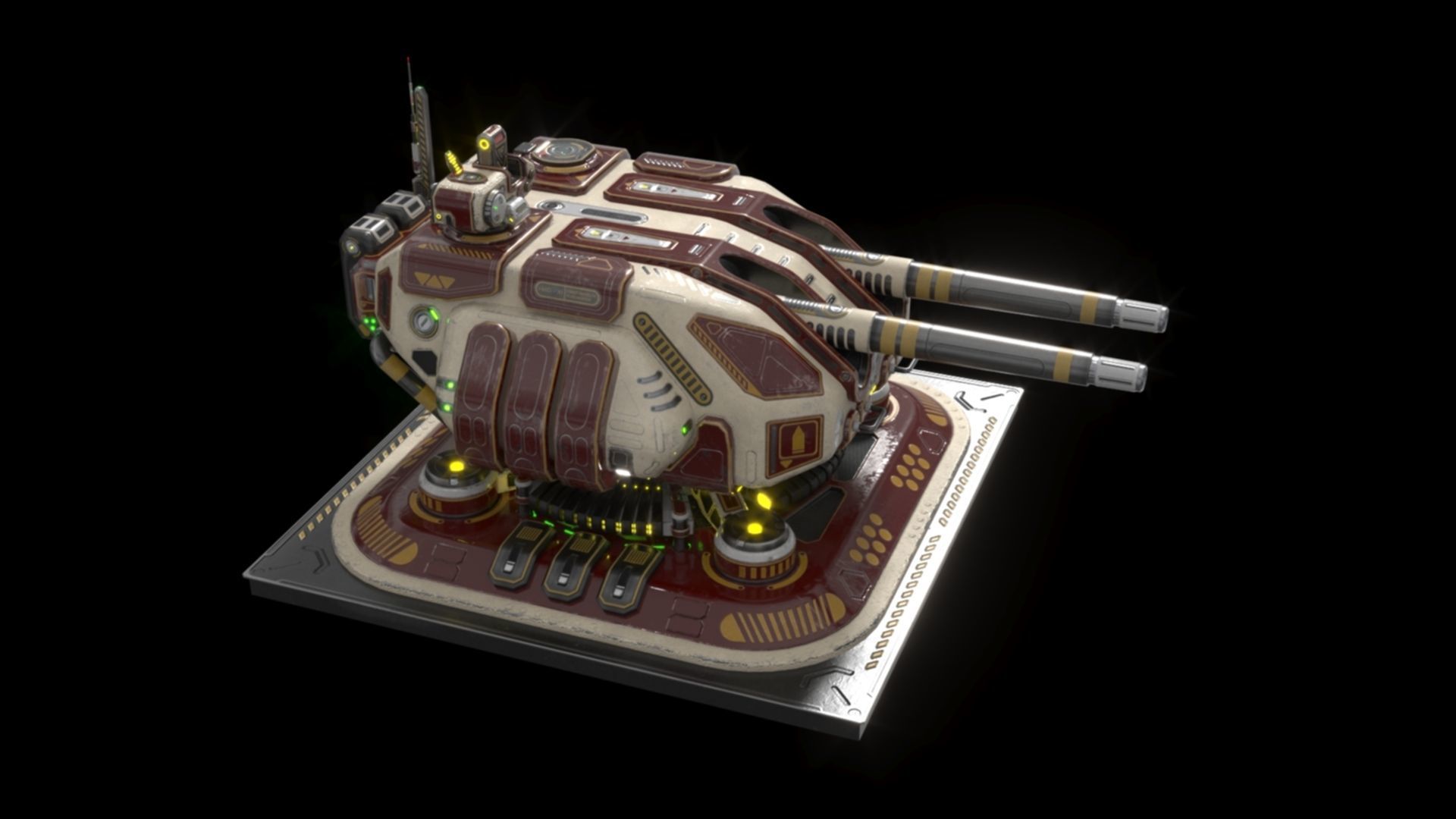 Imperial Large  Cannon 3D model_10