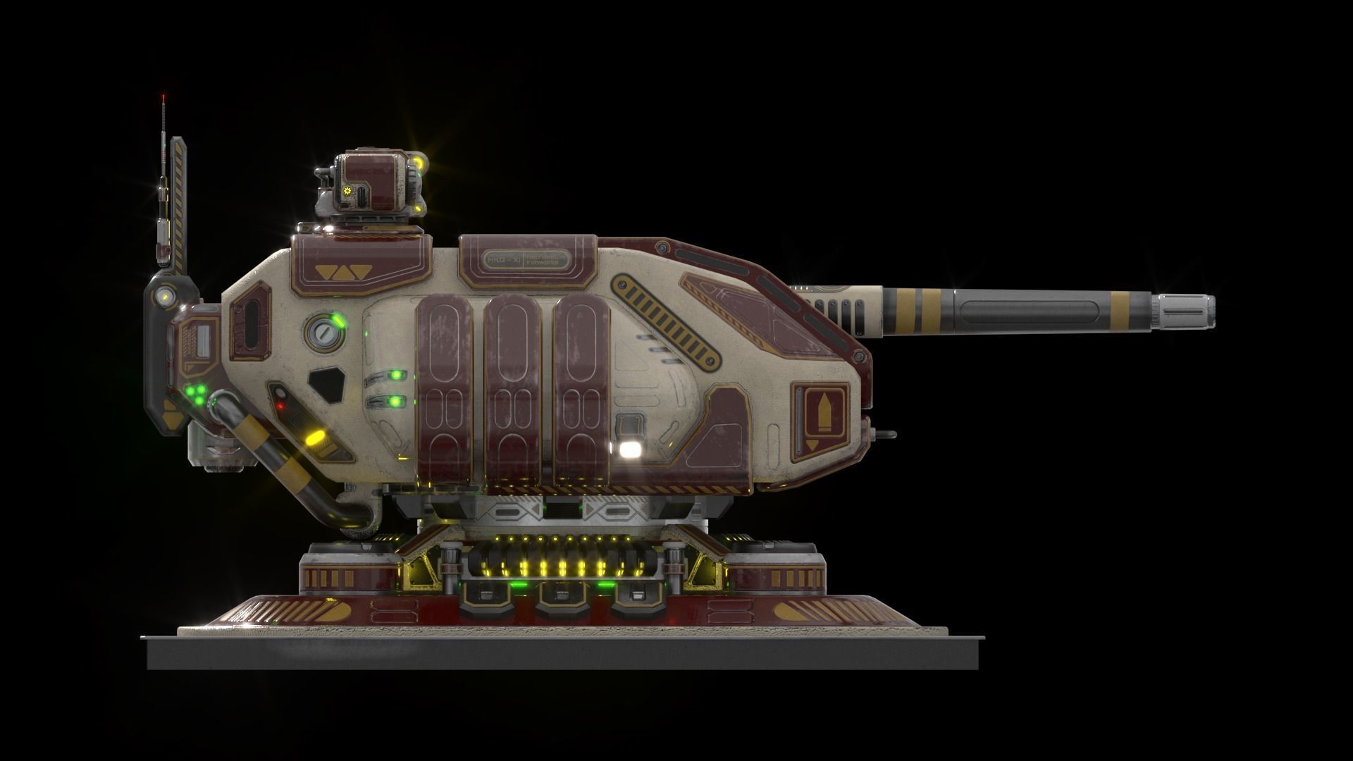 Imperial Large  Cannon 3D model_5