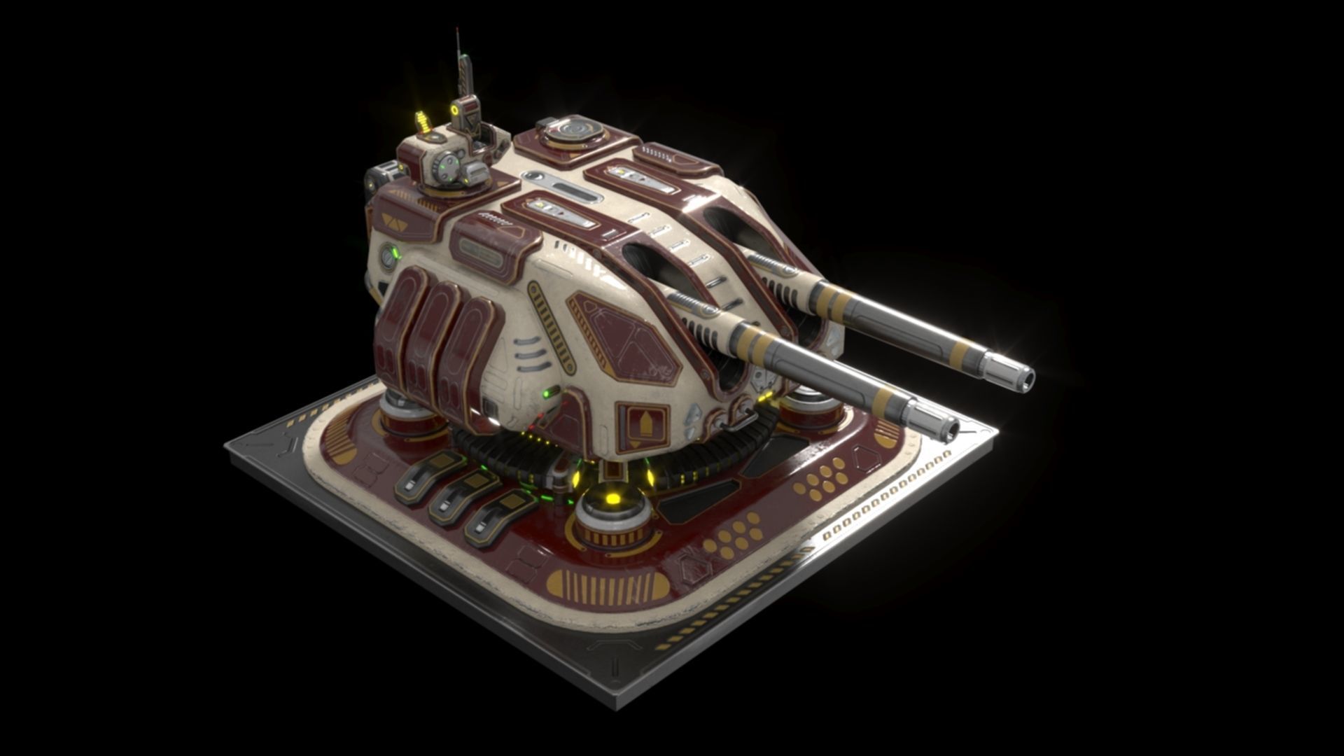 Imperial Large  Cannon 3D model_9