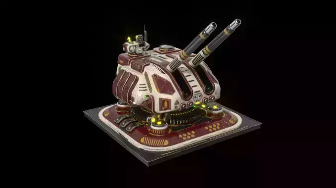 Imperial Large  Cannon 3D model