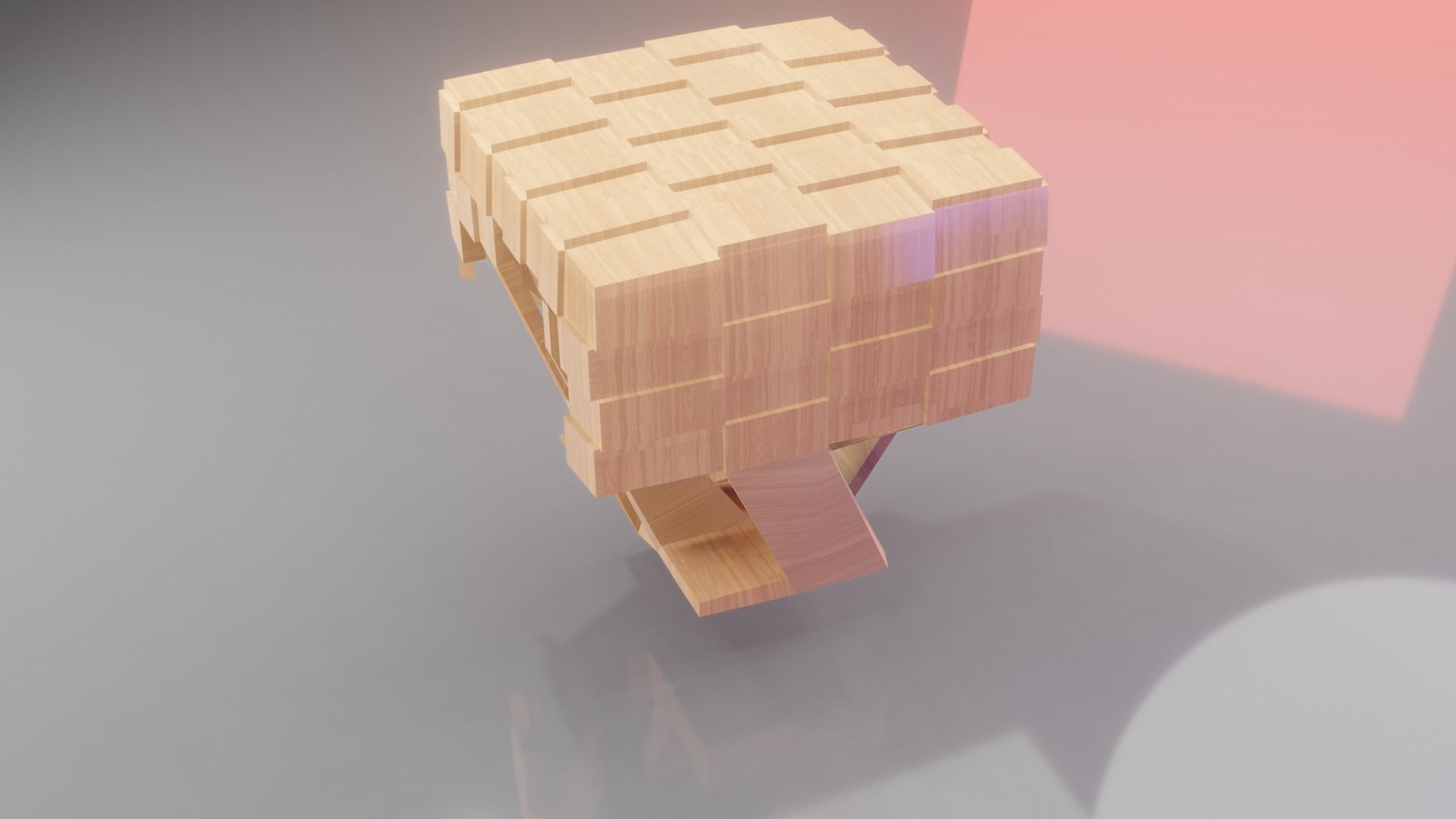 table2 cube in minecraft 3D model_1