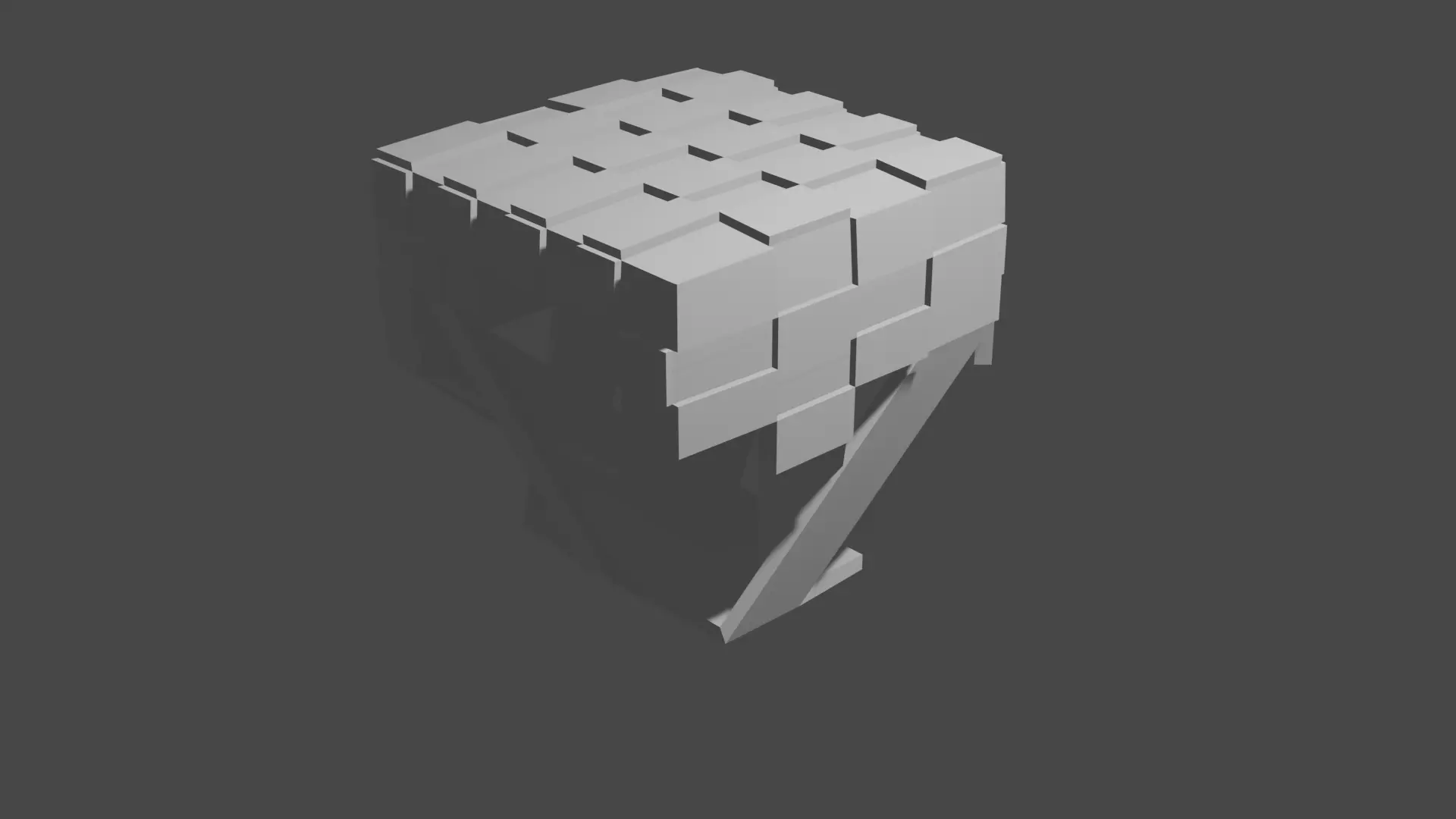 table2 cube in minecraft 3D model_0
