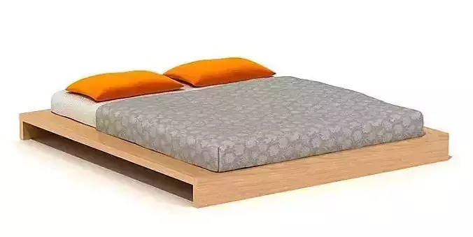 Double Bed With Wooden Base