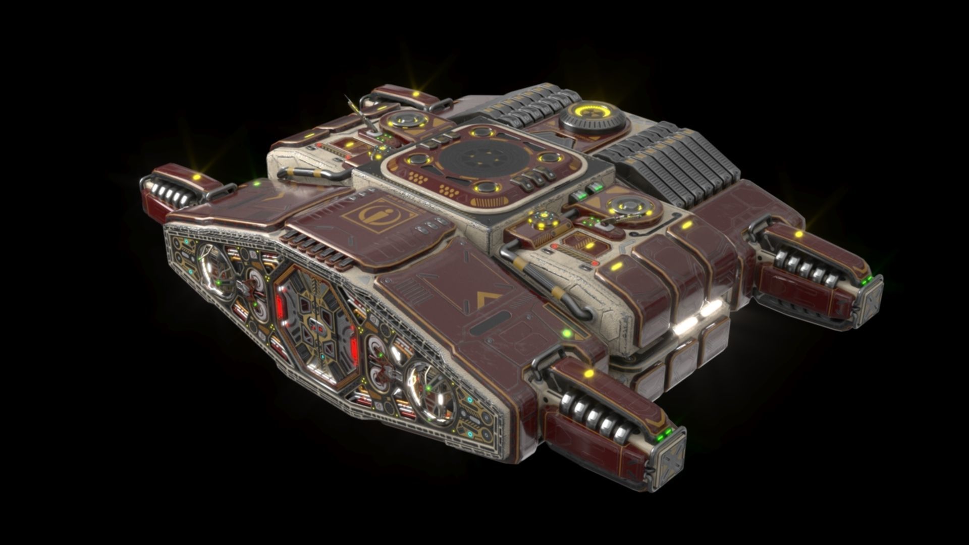 Imperial heavy ship section 3D model_14