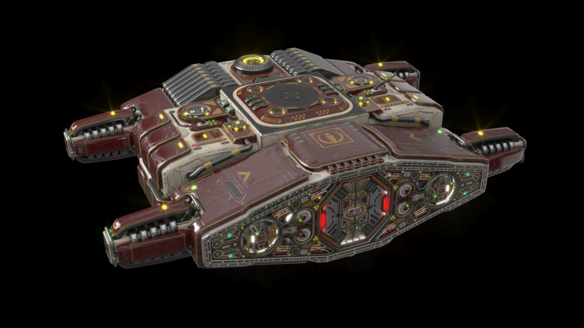 Imperial heavy ship section 3D model_17