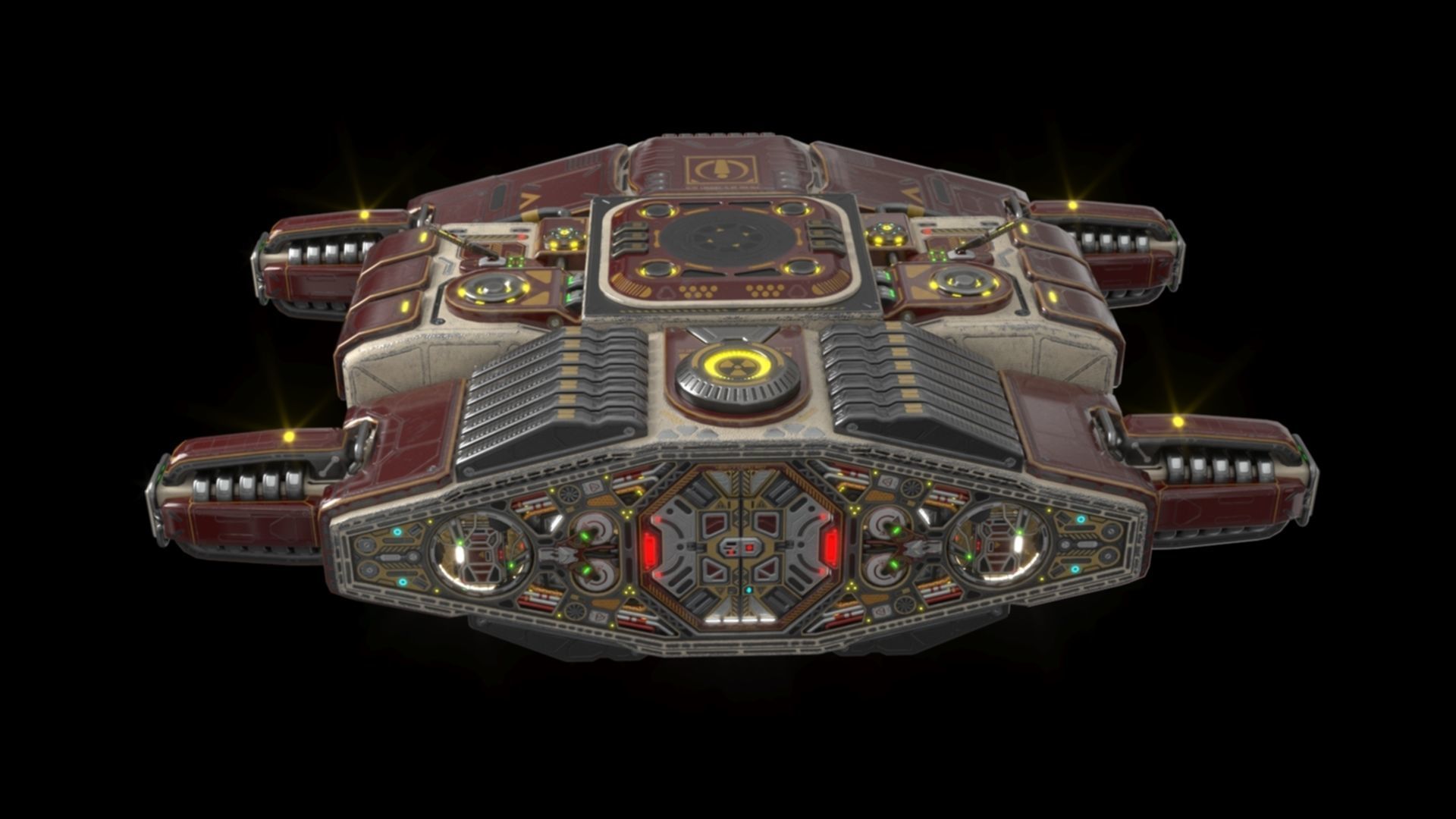 Imperial heavy ship section 3D model_8