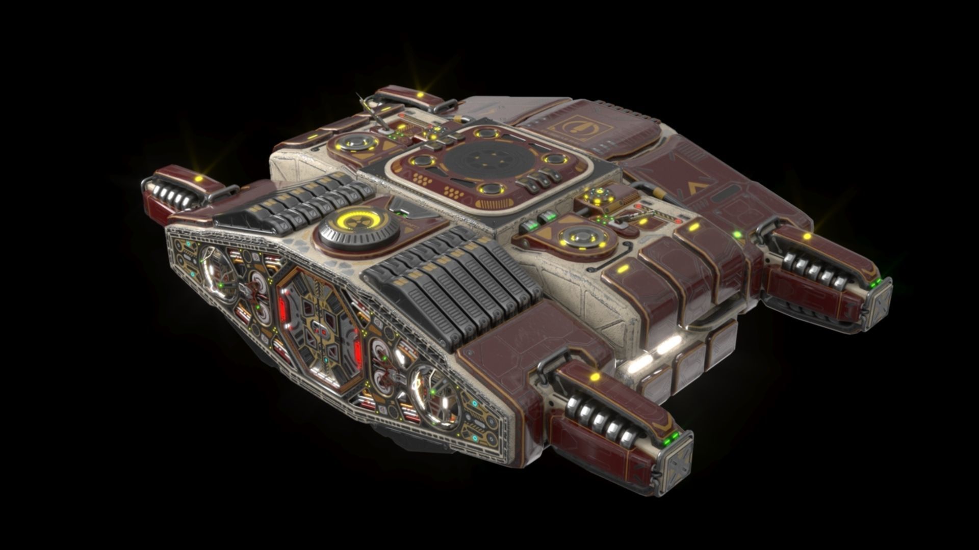 Imperial heavy ship section 3D model_6