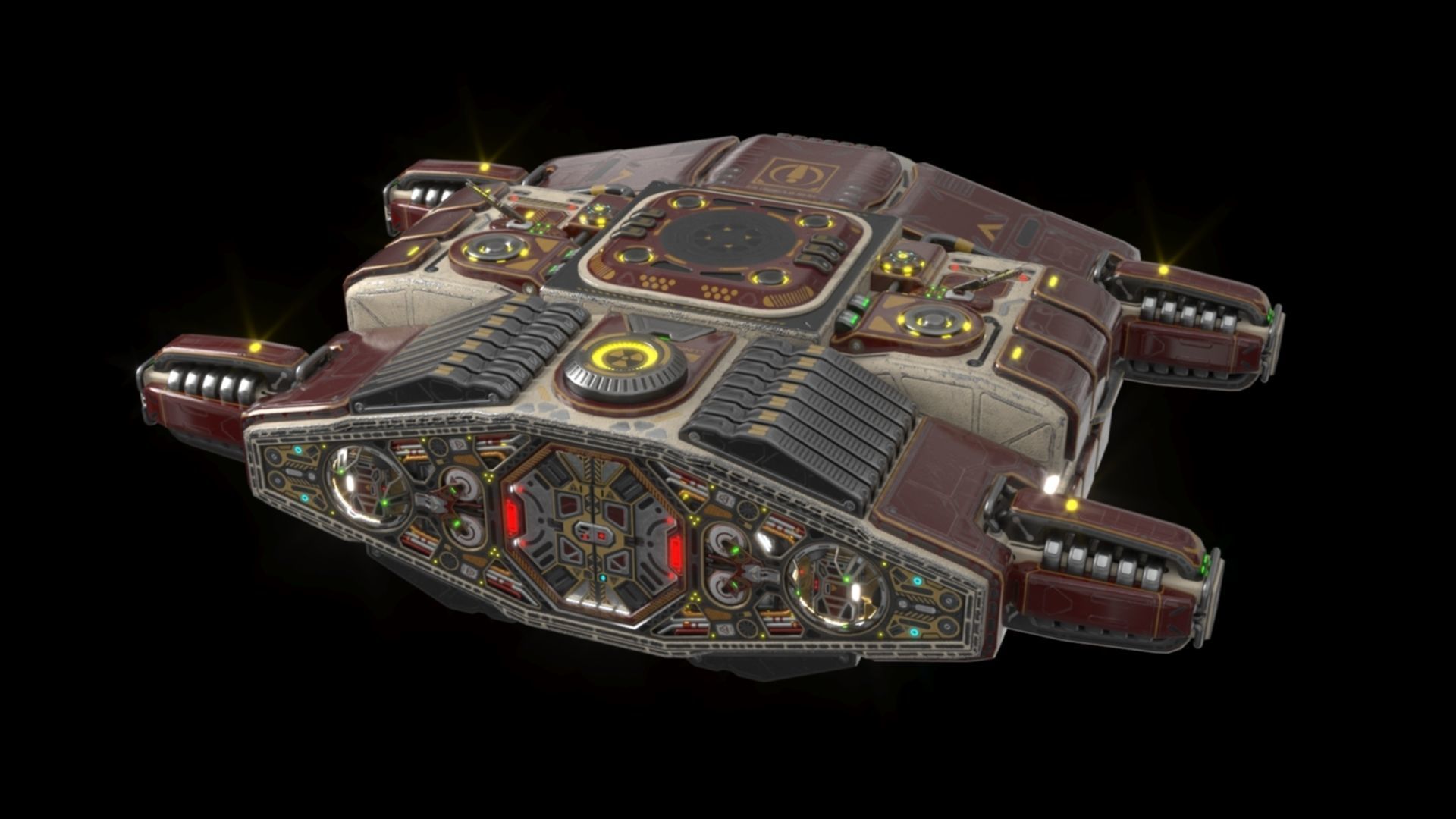 Imperial heavy ship section 3D model_7