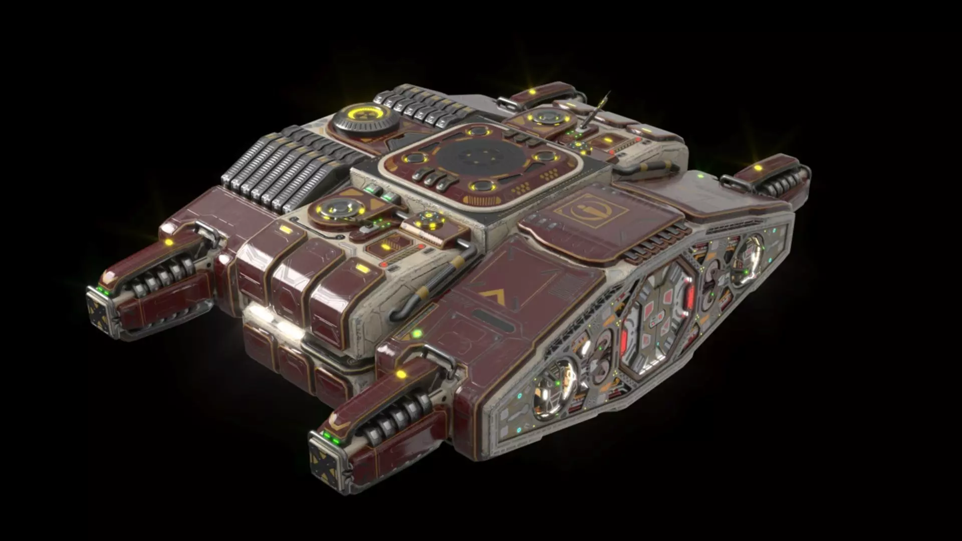 Imperial heavy ship section 3D model_0