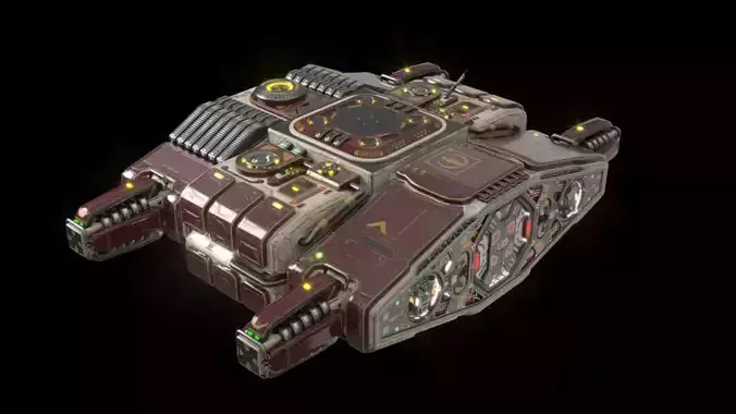 Imperial heavy ship section 3D model