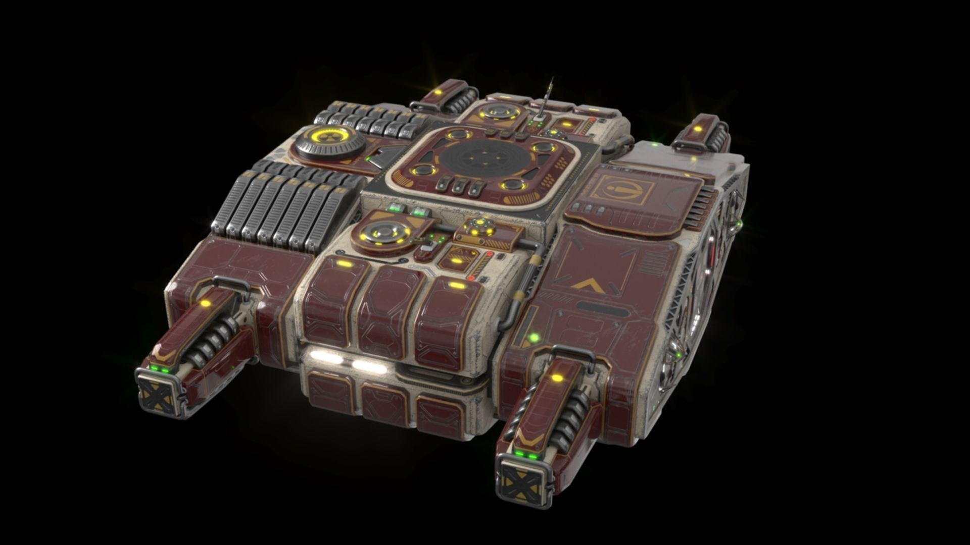 Imperial heavy ship section 3D model_3