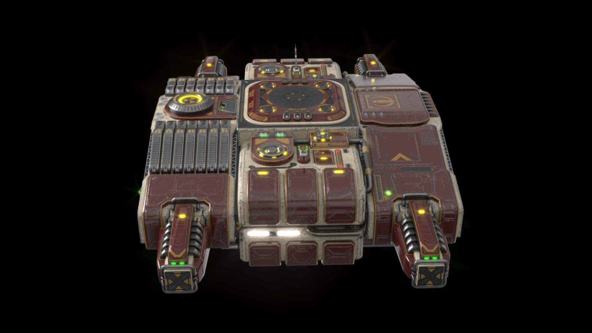 Imperial heavy ship section 3D model_4