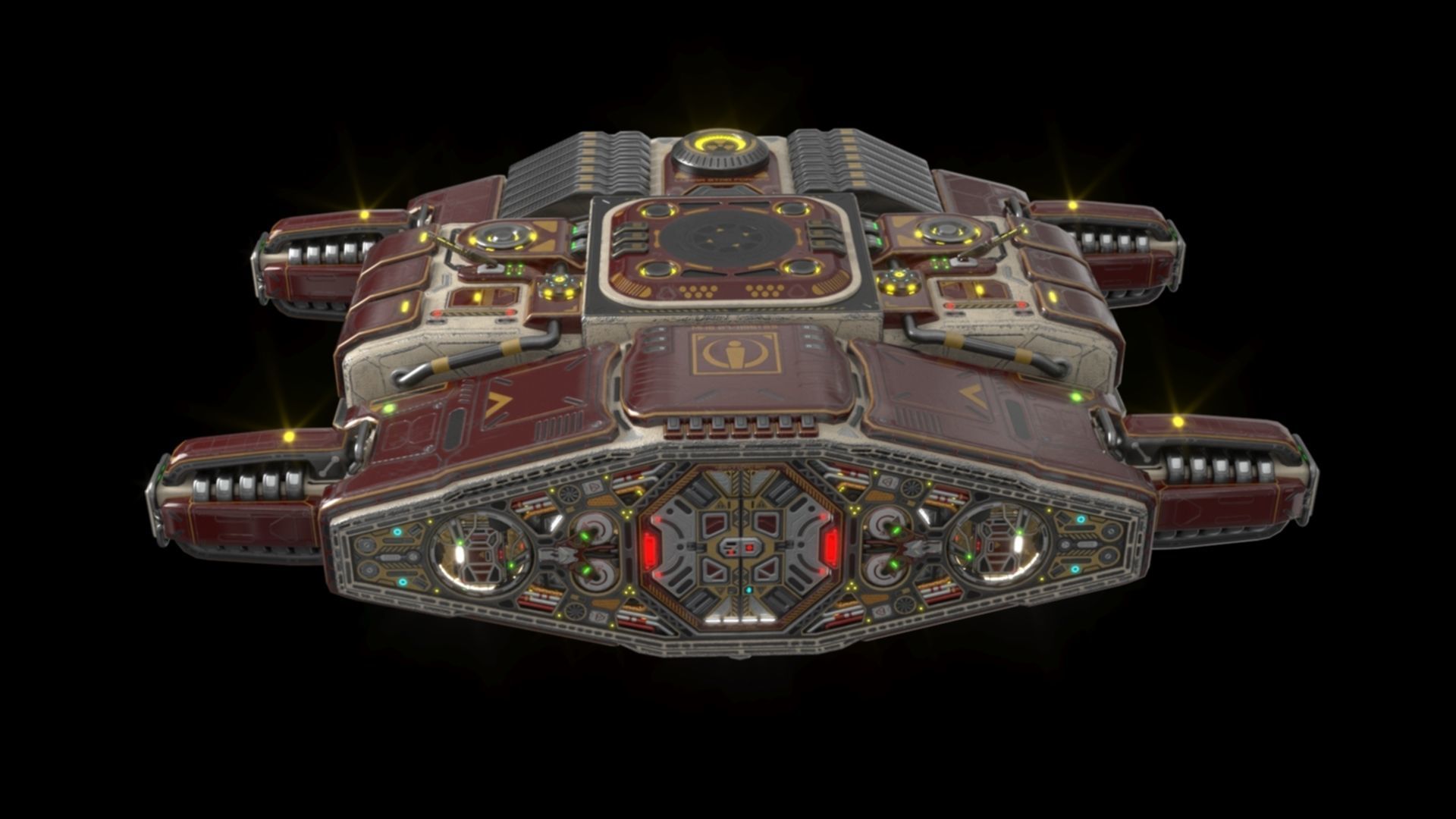 Imperial heavy ship section 3D model_16