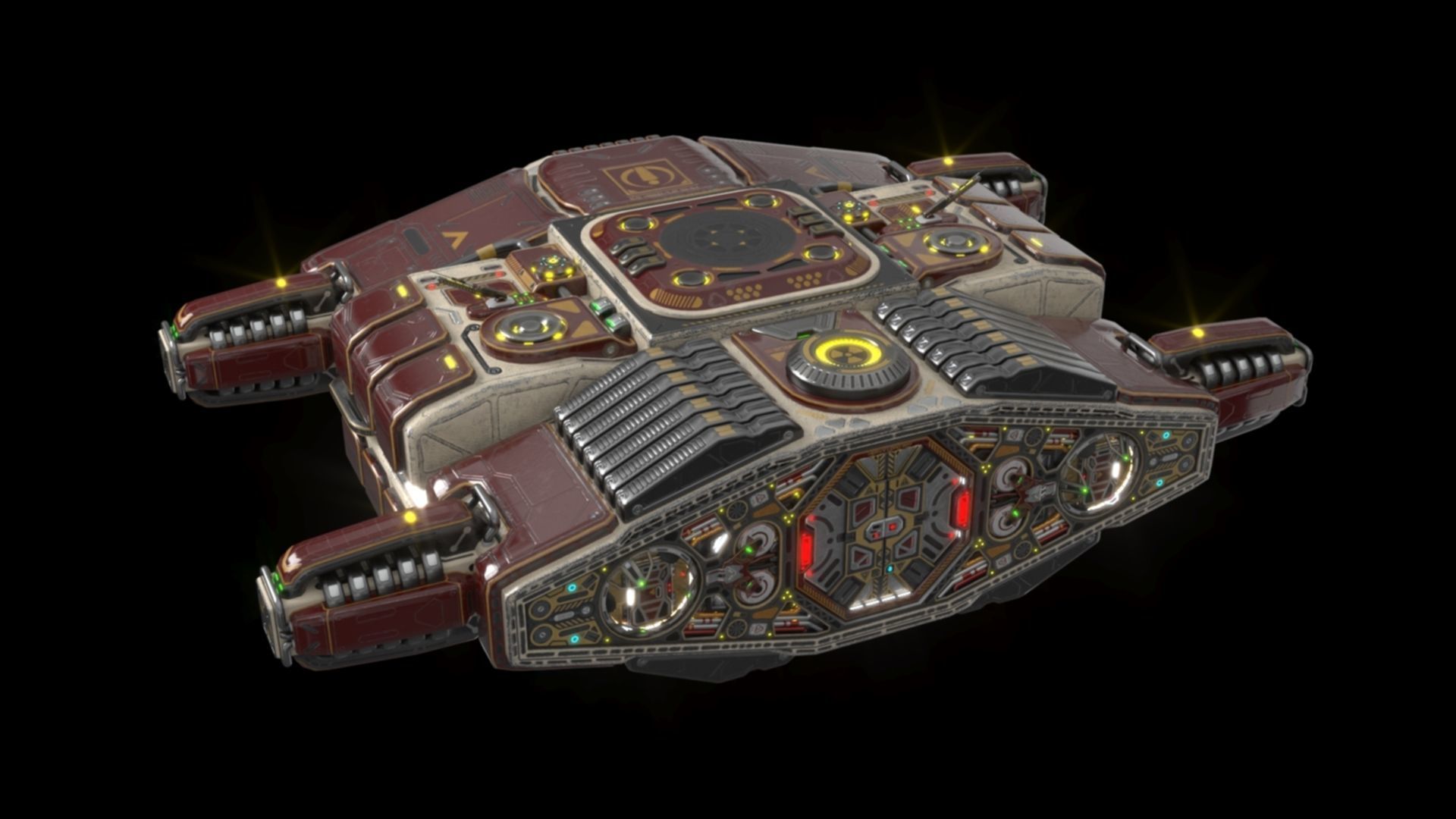Imperial heavy ship section 3D model_9