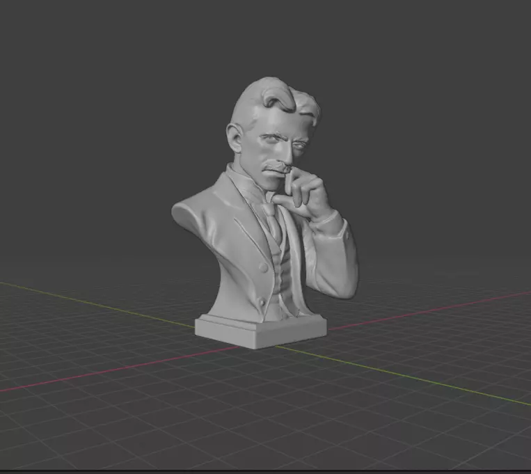 Nikola Tesla Bust 3D print model