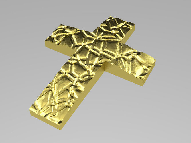 NEW001 gold cross Free 3D print model