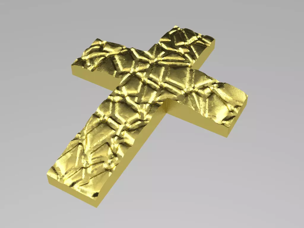 NEW001 gold cross Free 3D print model