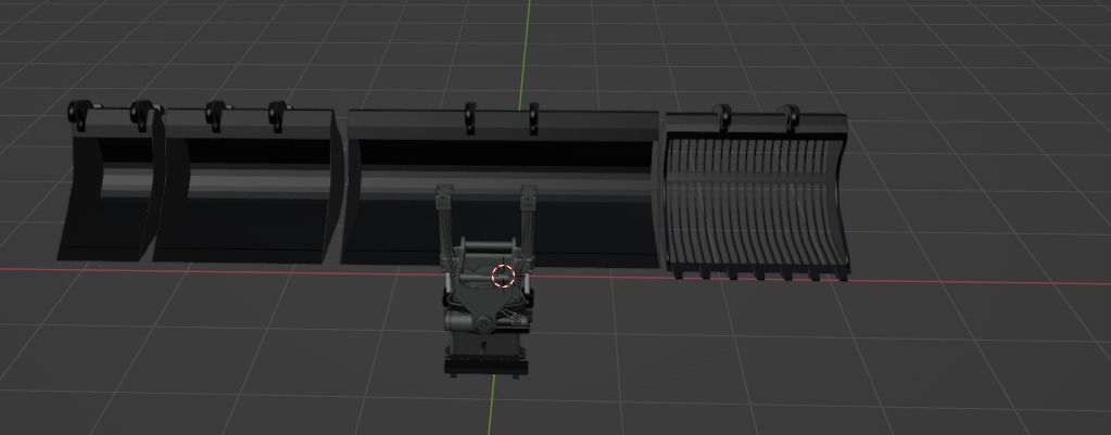 Tiltrotator bucket pack CW 3D model_1