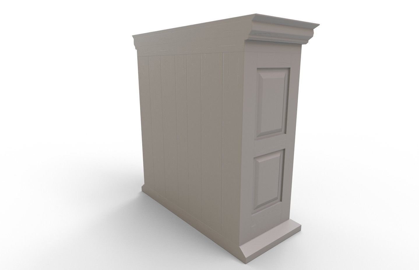 16th century basic cabinet Low-poly 3D model_32