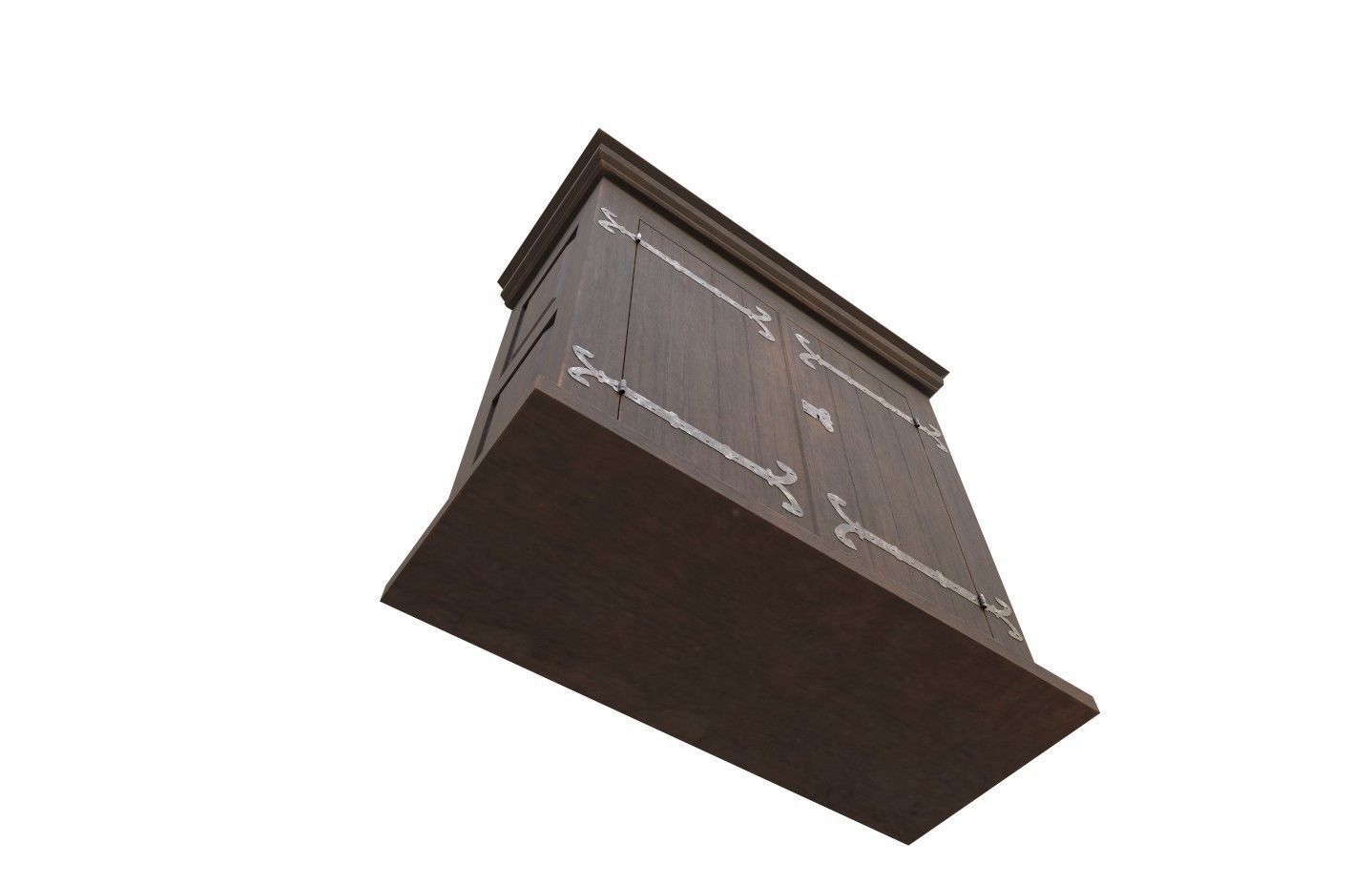 16th century basic cabinet Low-poly 3D model_20